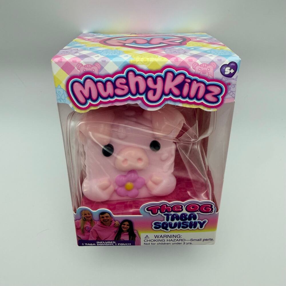 MushyKinz Bubbles Pig OG Taba Squishy Flower Sensory Fidget Toy NEW